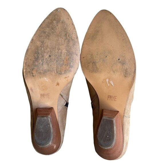 Frye Reina Western Ankle Bootie in Ash Suede Size 9.5M - Picture 8 of 10